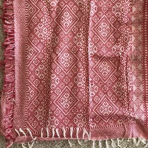 Madewell Red Tassel Scarf